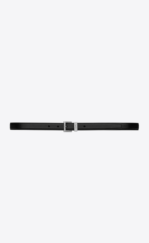 passant buckle belt in black leather